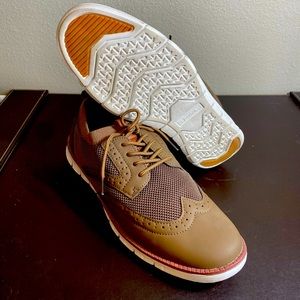11M Joomra Knitted/Faux Leather Wingtip Men’s Shoes